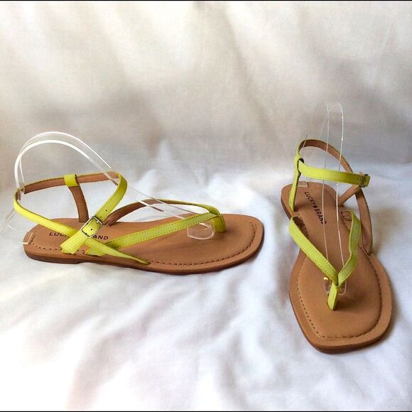 Lucky Brand Bylee Strappy Sandals Women’s Sz 8.5 M NWT Yellow - Picture 5 of 5